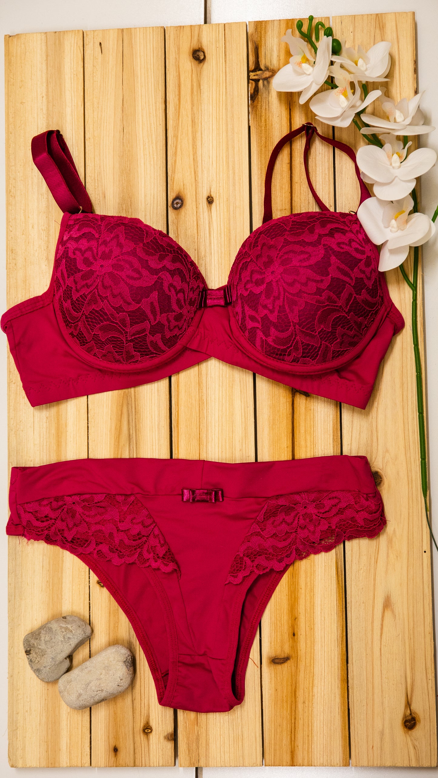 Brazilian pink rose set